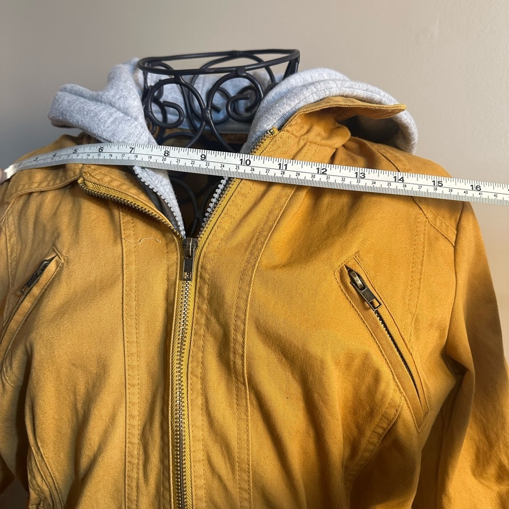 Mustard Hooded Women's Jacket - Picture 5 of 6